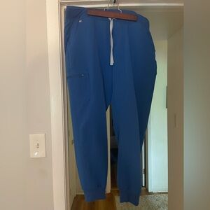 Royal blue figs joggers XL